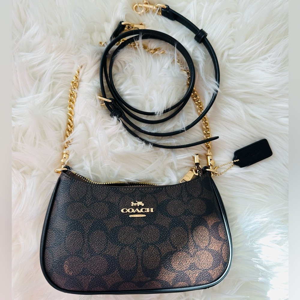 Coach Mini Teri New w tag Brown/black Coated canvas